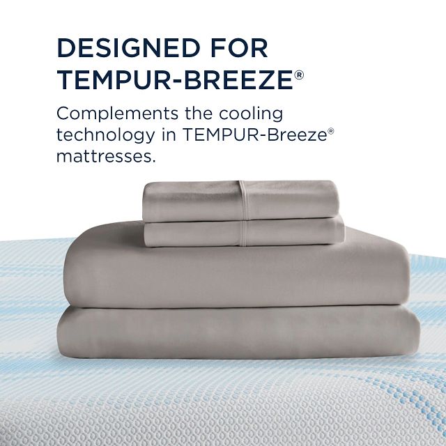 Tempur-pedic Breeze Cooling Dark Gray Tencel Ctn Sheets