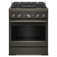 Kitchenaid 930 Series Black Gas Range