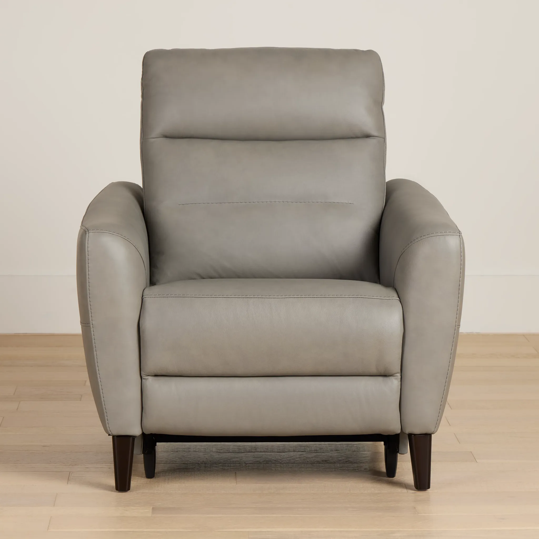 Keaton Gray Lthr/vinyl Power Recliner With Power Headrest