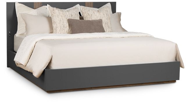 Brasilia Gray Platform Bed