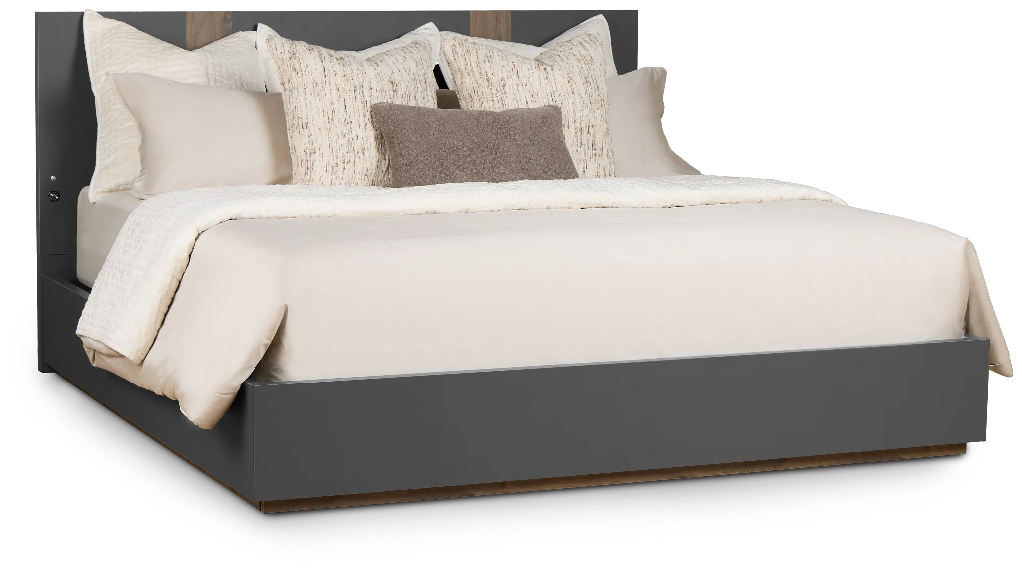 Brasilia Gray Platform Bed