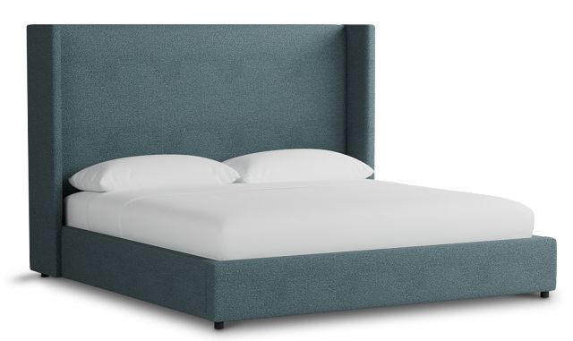 Captiva Sutton Blue 60" Upholstered Shelter Bed