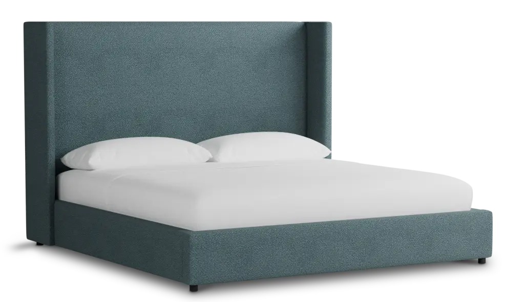 Captiva Sutton Blue 60" Upholstered Shelter Bed Captiva Sutton Blue 60" Upholstered Shelter Bed