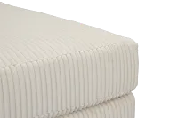 Charlie Ivory Fabric Cocktail Ottoman