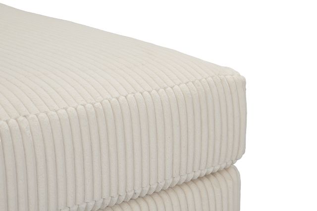 Charlie Ivory Fabric Cocktail Ottoman