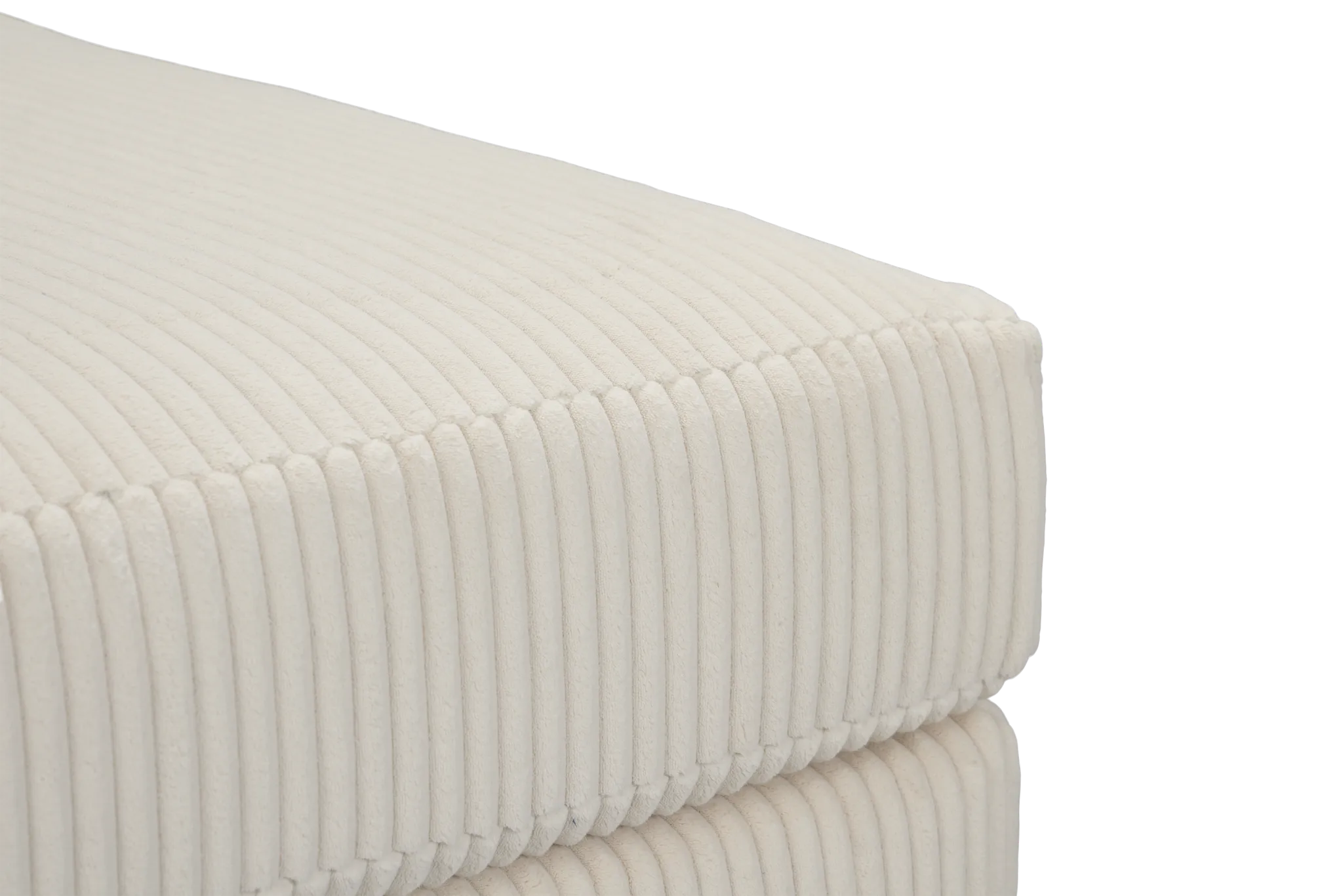 Charlie Ivory Fabric Cocktail Ottoman