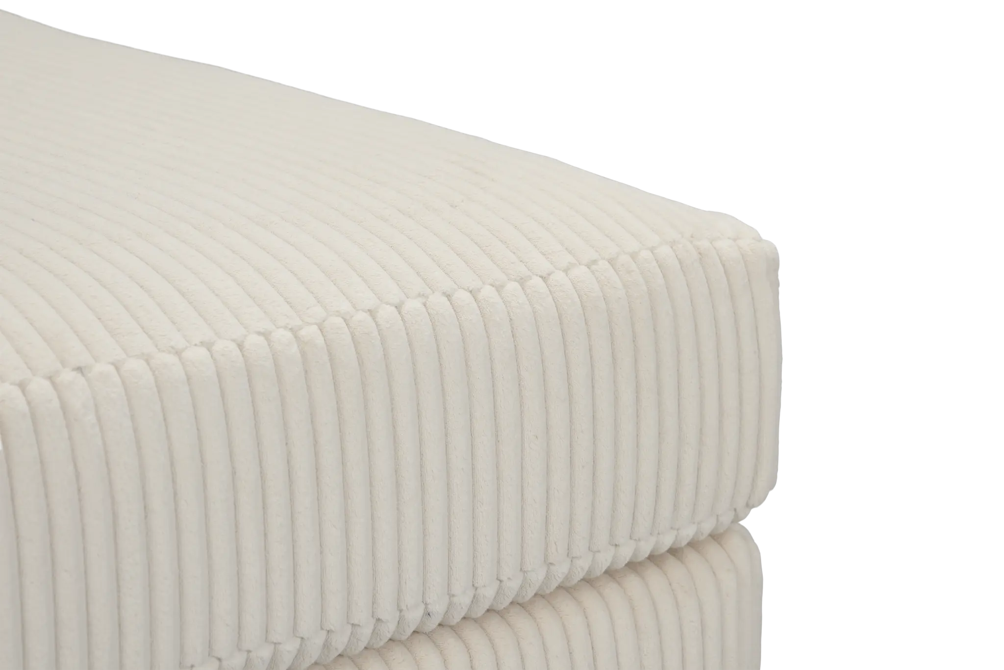 Charlie Ivory Fabric Cocktail Ottoman Charlie Ivory Fabric Cocktail Ottoman