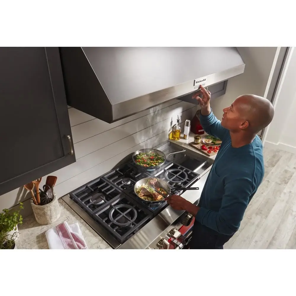 Kitchenaid 908 Series Stainless Steel 48" Commercial Style Wall Hood Kitchenaid 908 Series Stainless Steel 48" Commercial Style Wall Hood