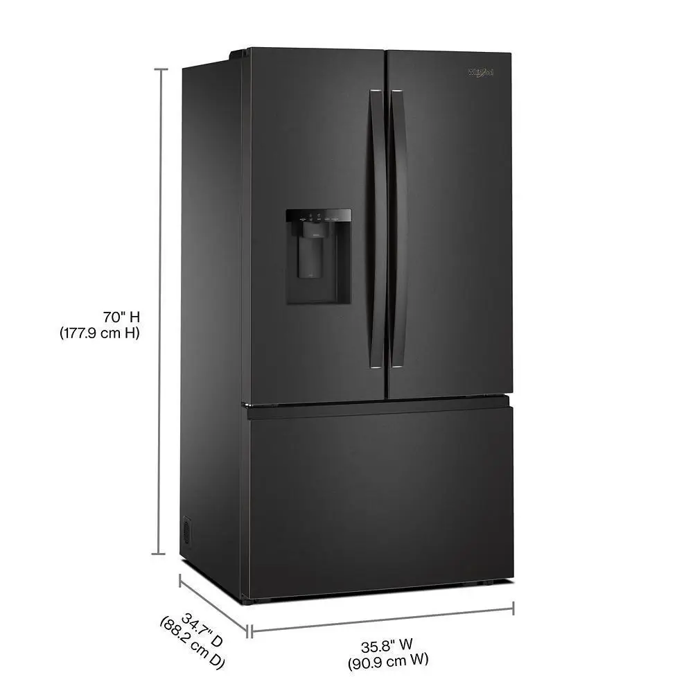 Whirlpool 3536 Series Black Stnl Steel French Door Refrigerator Whirlpool 3536 Series Black Stnl Steel French Door Refrigerator