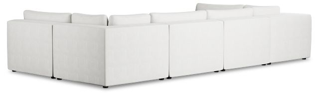 Destin Sutton White Fabric 8-piece Pit Sectional