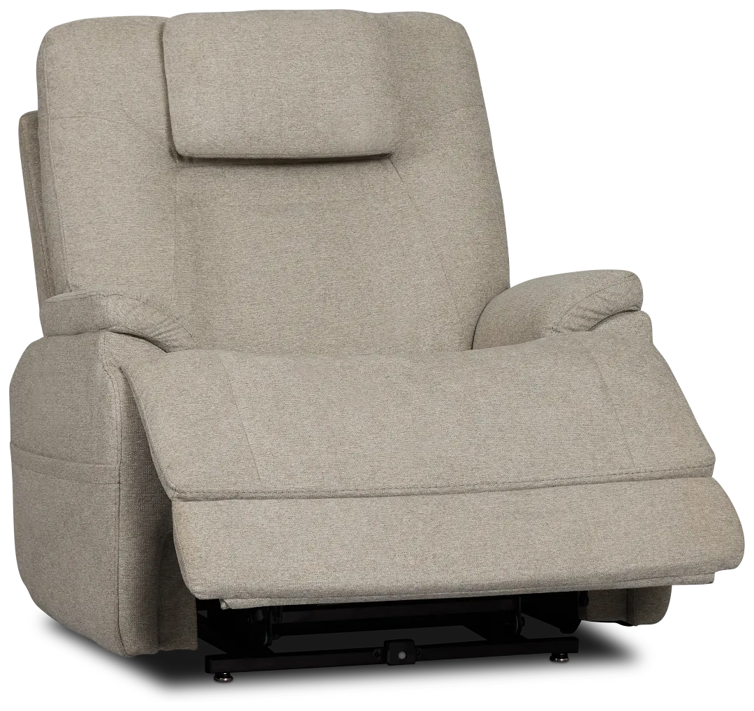Zecliner Model 2 Light Gray Fabric Power Lift Recliner