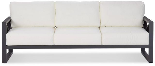 Linear Dark Gray White Aluminum Sofa