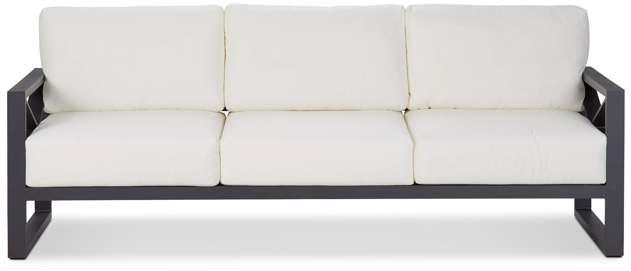 Linear Dark Gray White Aluminum Sofa