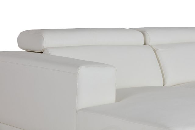 Maxwell White Micro Left Chaise Sectional