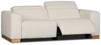 Leona Light Beige Fabric 2-piece Modular Power Loveseat