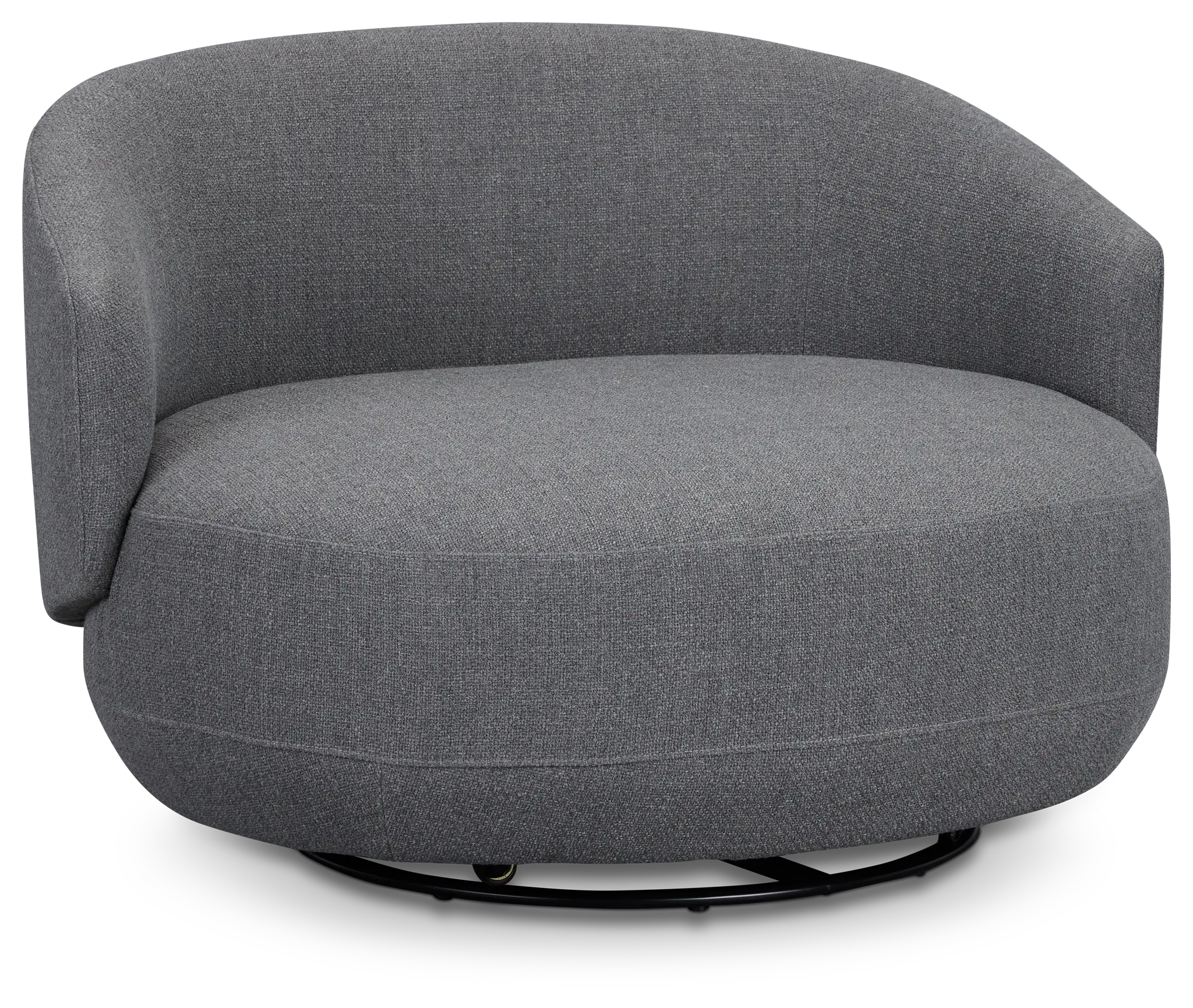 Chrisley Dark Gray Fabric Swivel Accent Chair Chrisley Dark Gray Fabric Swivel Accent Chair