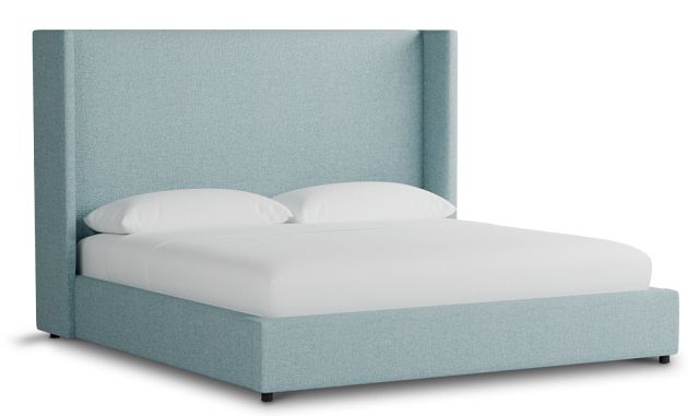Captiva Elite Light Blue 60" Upholstered Shelter Bed