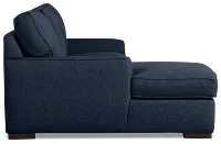 Sinclair Dark Blue Fabric Left Chaise Sectional