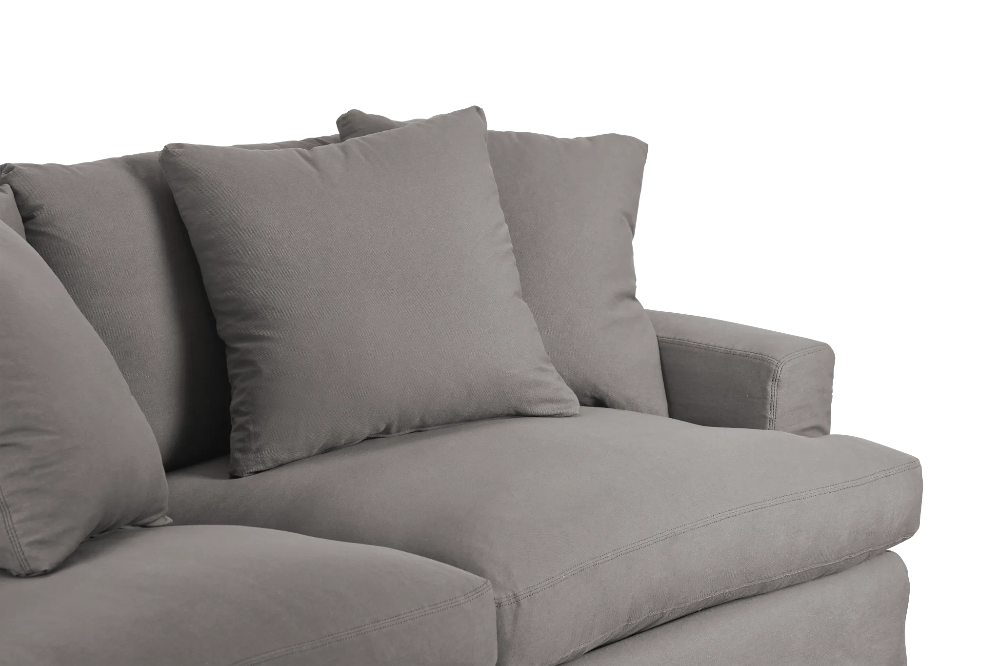 Delilah Gray Fabric Sofa