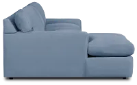 Hudson Blue Fabric Small Left Chaise Sectional