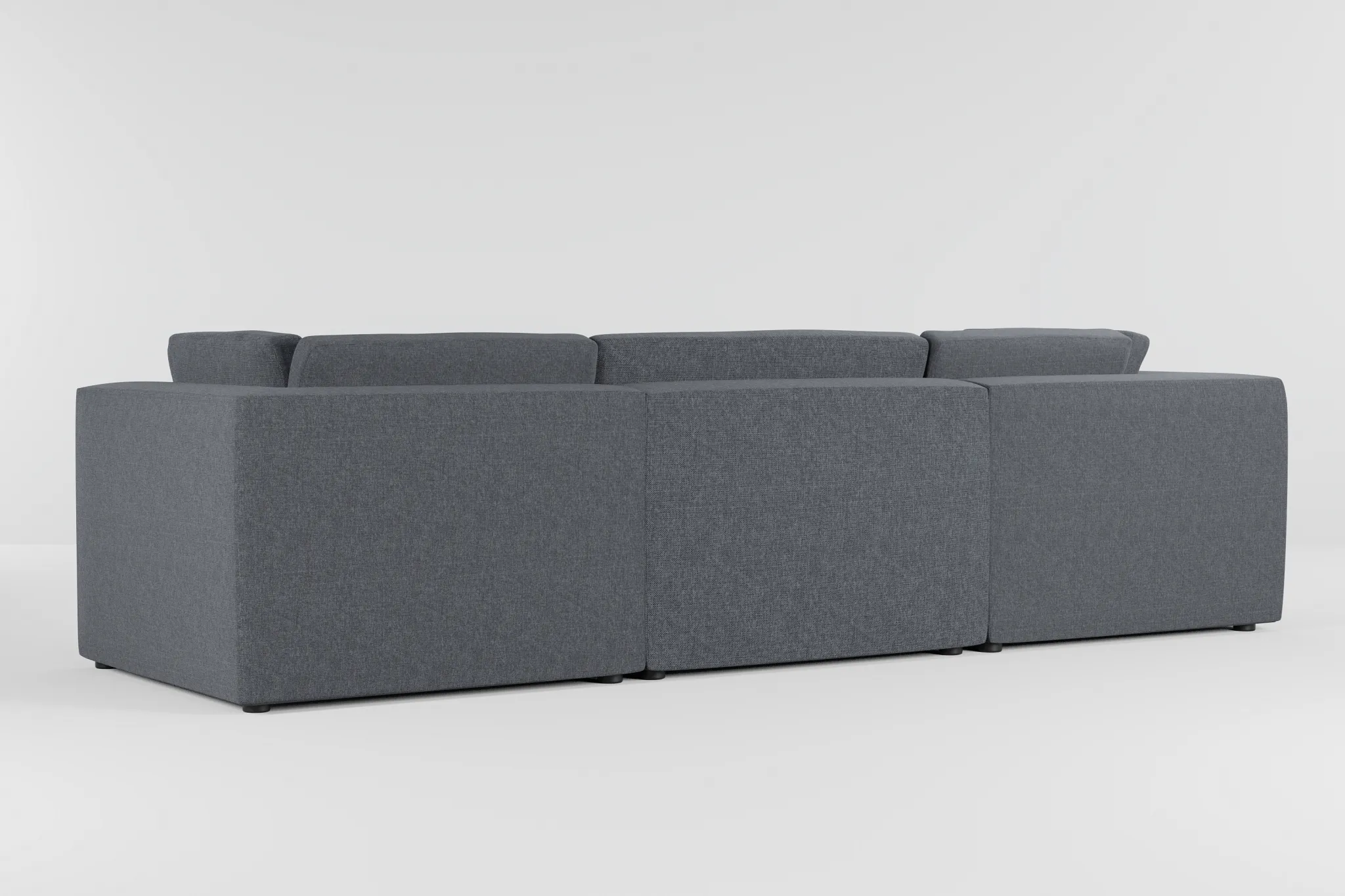 Destin Elevation Gray Fabric 4-piece Bumper Sectional