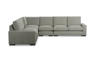 Edgewater Delray Pewter Large Two-arm Sectional