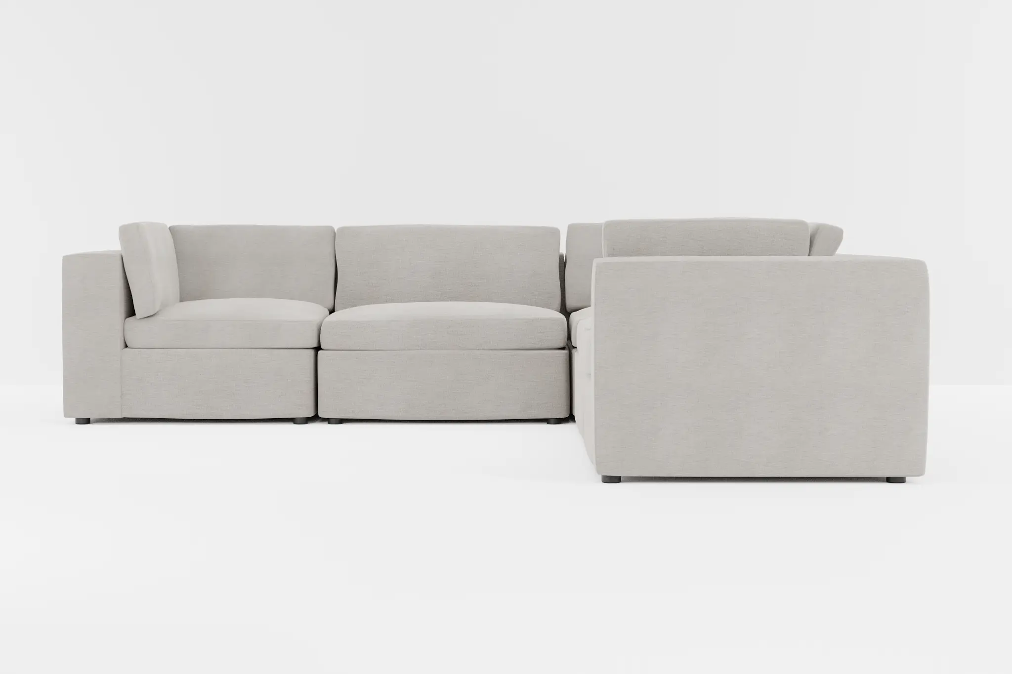 Destin Maguire Pewter Fabric 5-piece Modular Sectional Destin Maguire Pewter Fabric 5-piece Modular Sectional