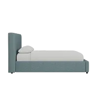 Grayton Sutton Blue 48" Upholstered Platform Bed