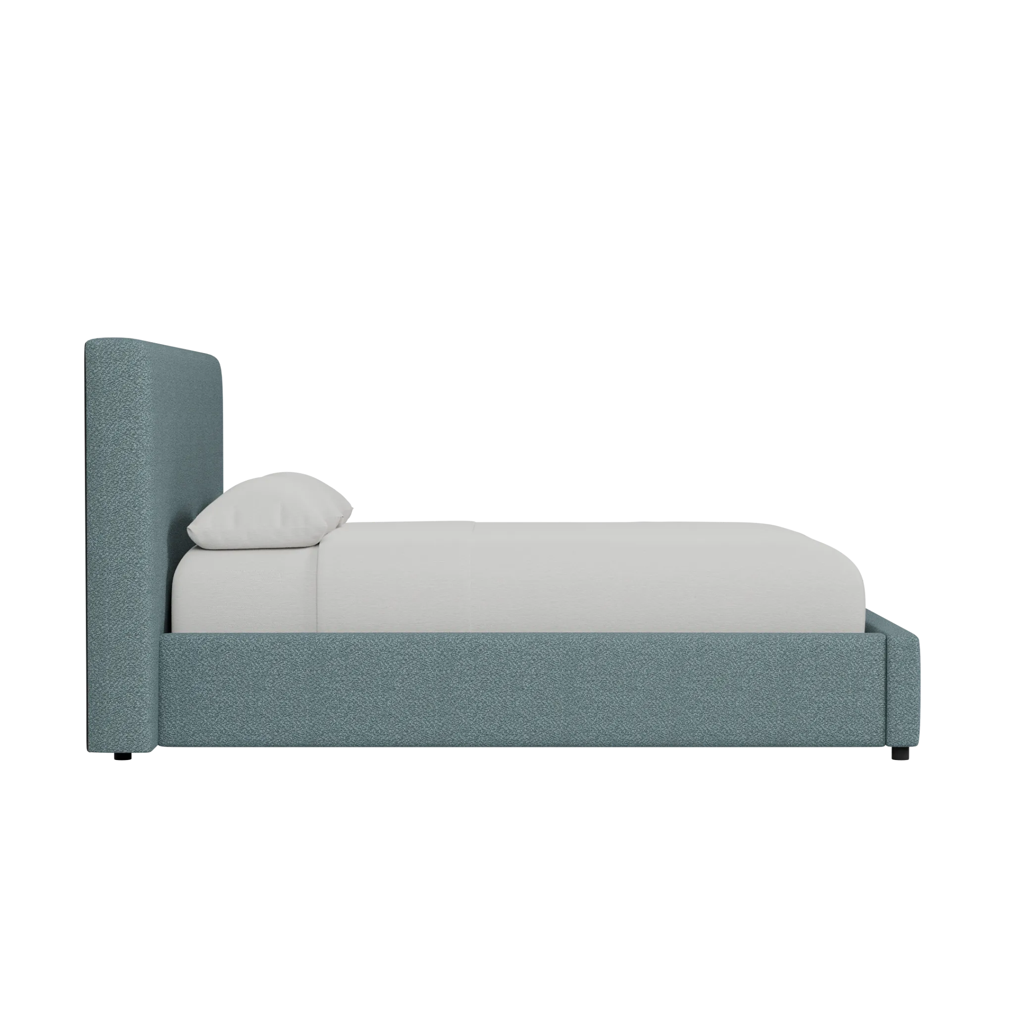 Grayton Sutton Blue 48" Upholstered Platform Bed