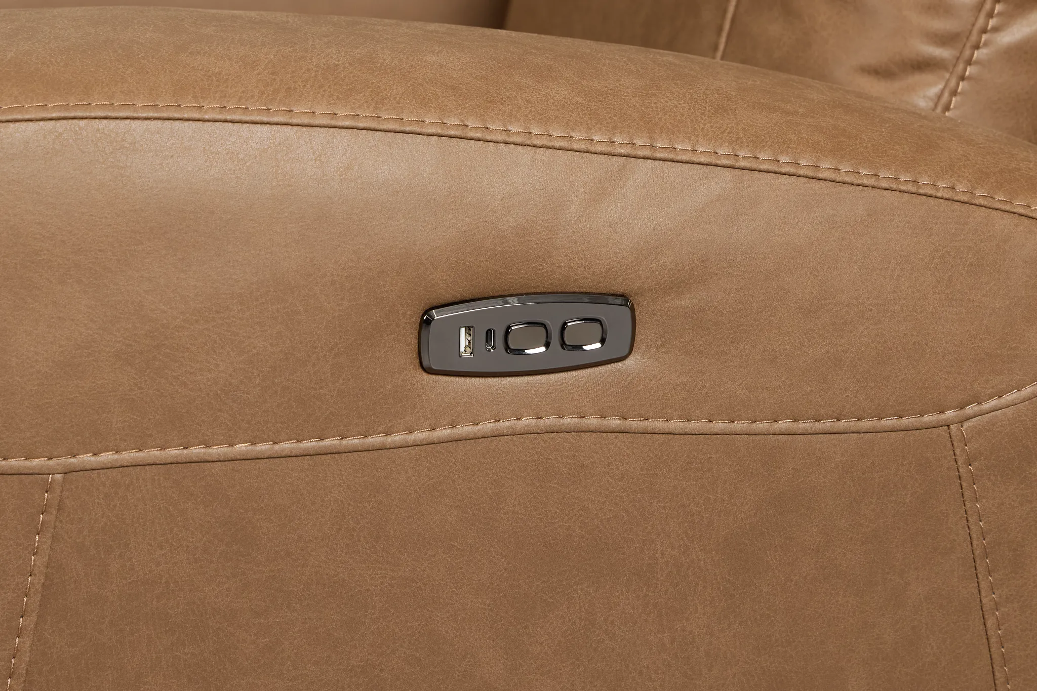 Colton Brown Micro Large Dual Power Reclining Two-arm Sectional