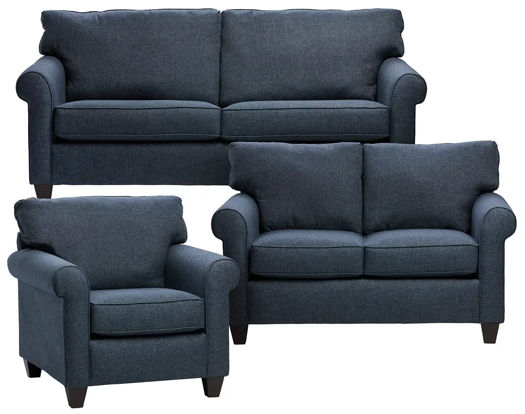 Cameron Blue Fabric Living Room Cameron Blue Fabric Living Room