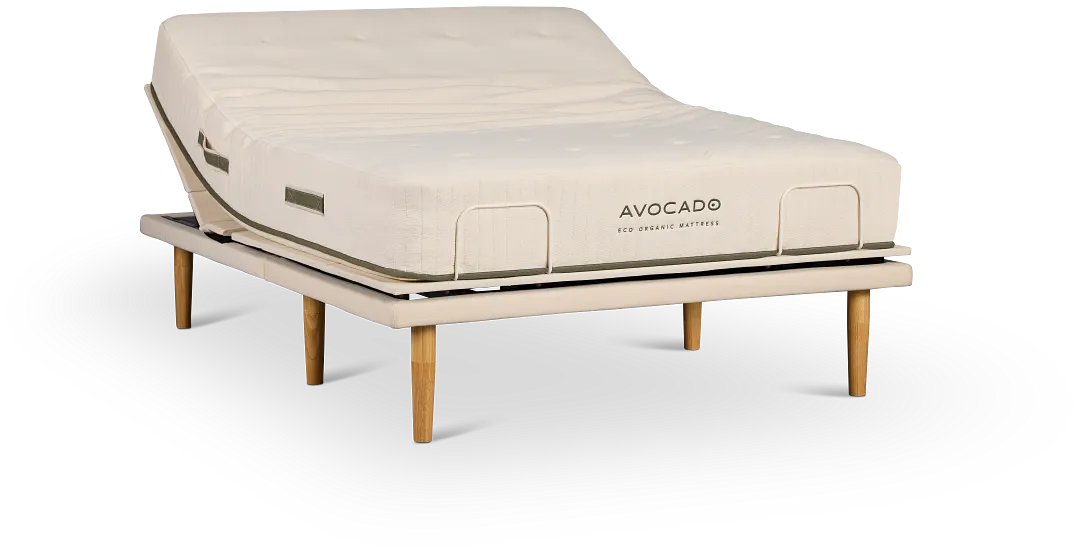 Avocado Eco Organic Cushion Firm Eco Plus Adjustable Base Mattress Set