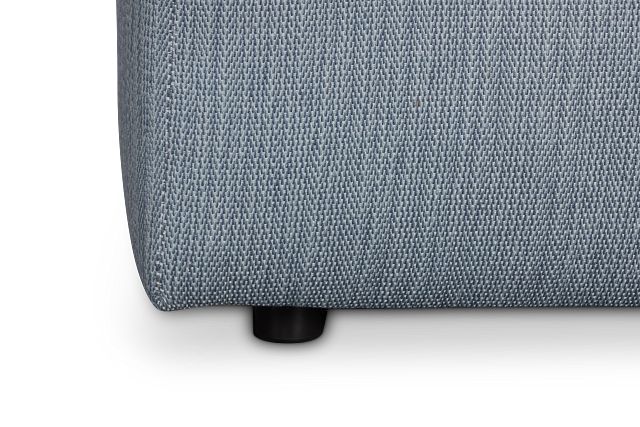 Rhodes Light Blue Fabric Ottoman