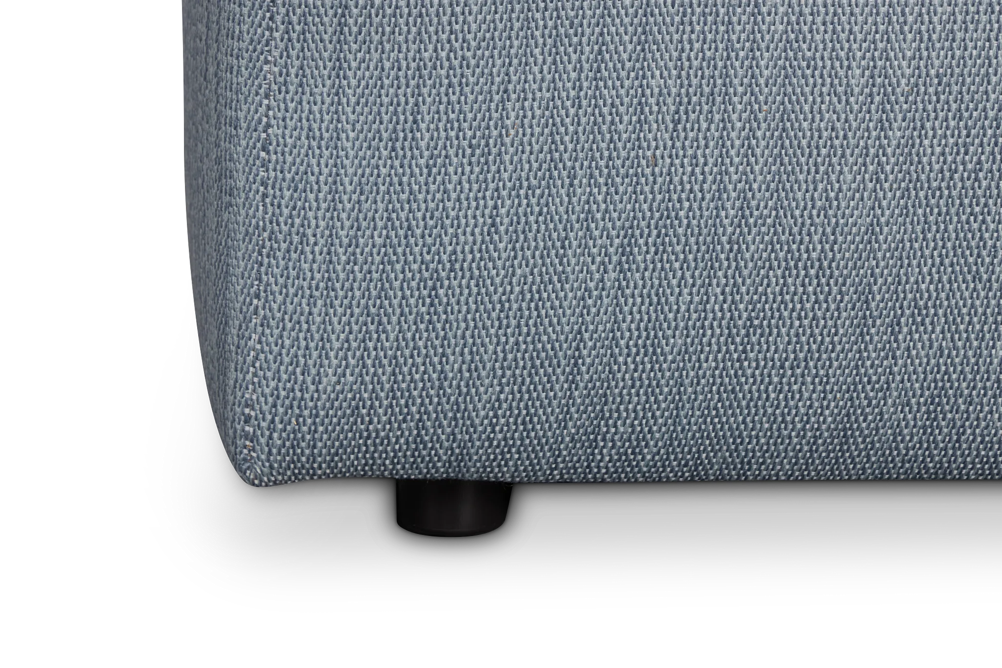 Rhodes Light Blue Fabric Ottoman