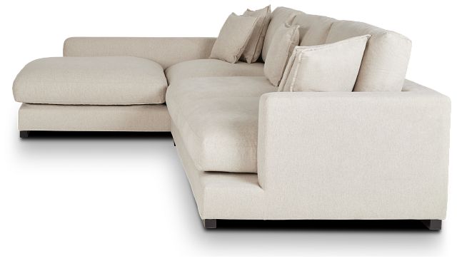Emery Light Beige Fabric Left Chaise Sectional (2)