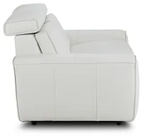 Carmelo White Leather Power Reclining Sofa