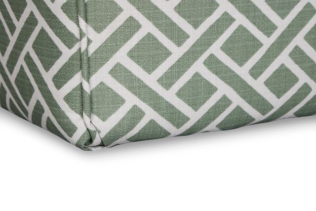 Eastwood Green Fabric Accent Pouf