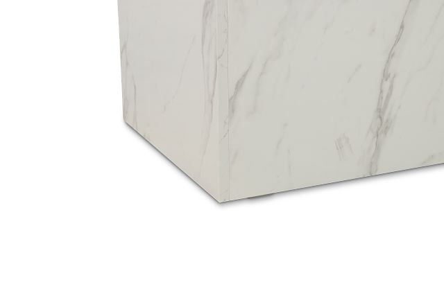 Modena White Square End Table