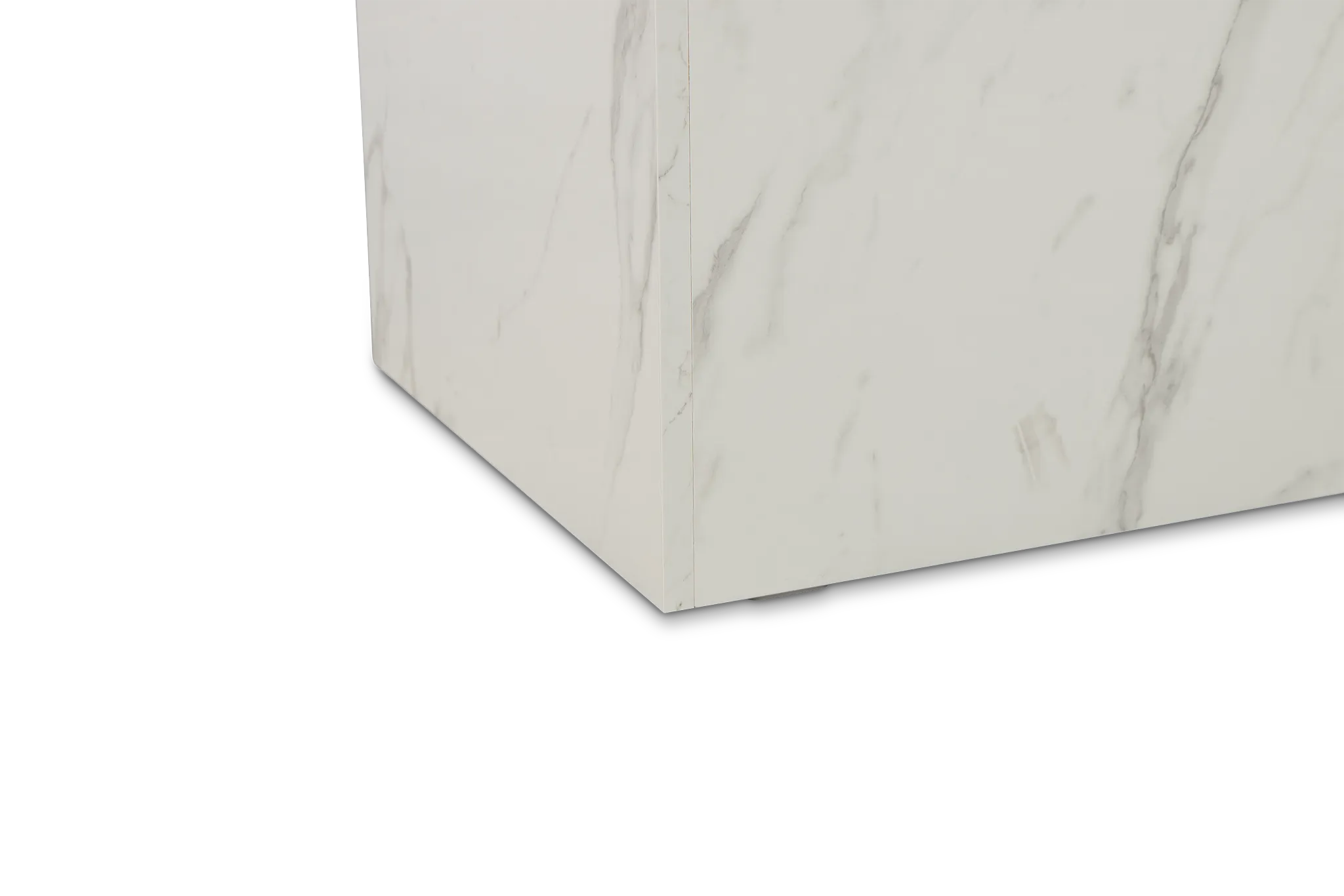 Modena White Square End Table