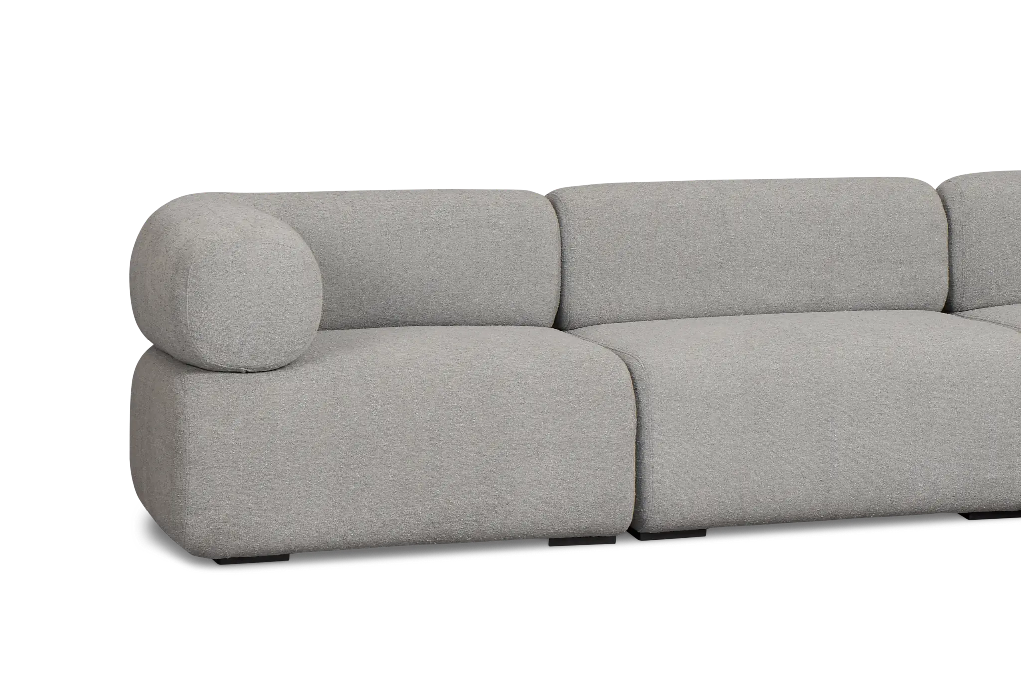 Celeste Light Gray Fabric 5-piece Left Facing Bumper Sectional Celeste Light Gray Fabric 5-piece Left Facing Bumper Sectional