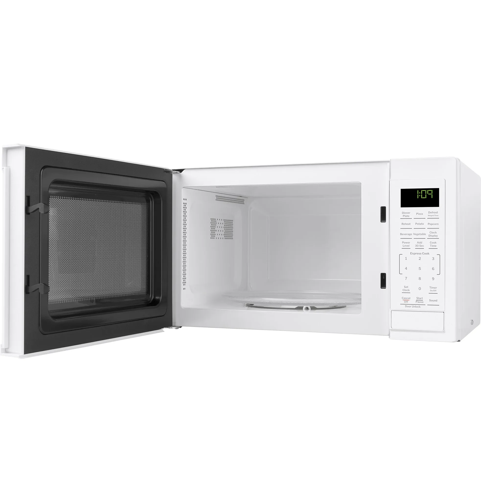 Ge 9 Series White Countertop Microwave
