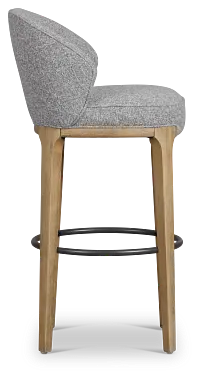 Libby Dark Gray Fabric 30" Upholstered Barstool