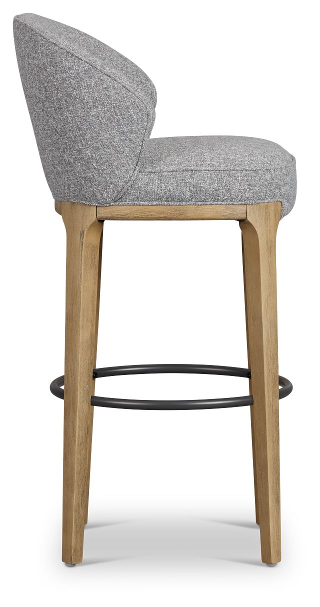 Libby Dark Gray Fabric 30" Upholstered Barstool