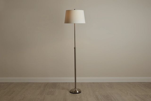 Maisie Silver Metal Floor Lamp