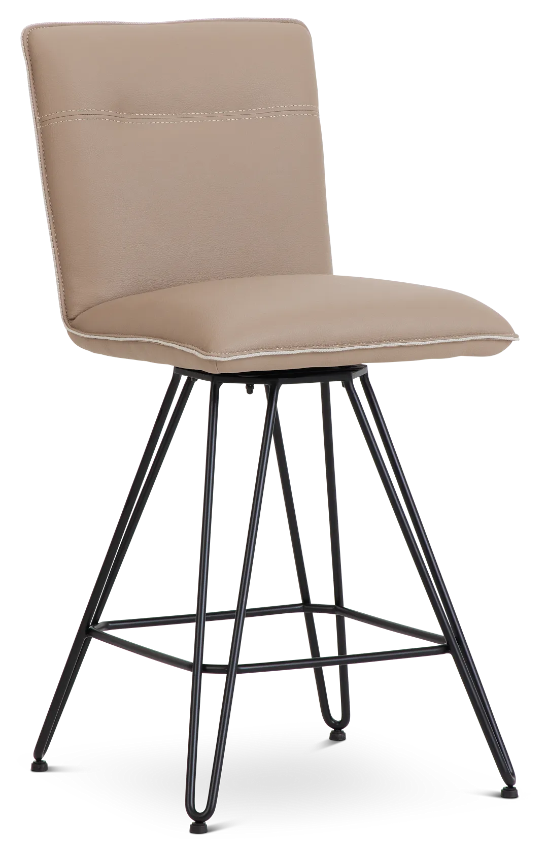 Demi Taupeswivel 24" Upholstered Barstool