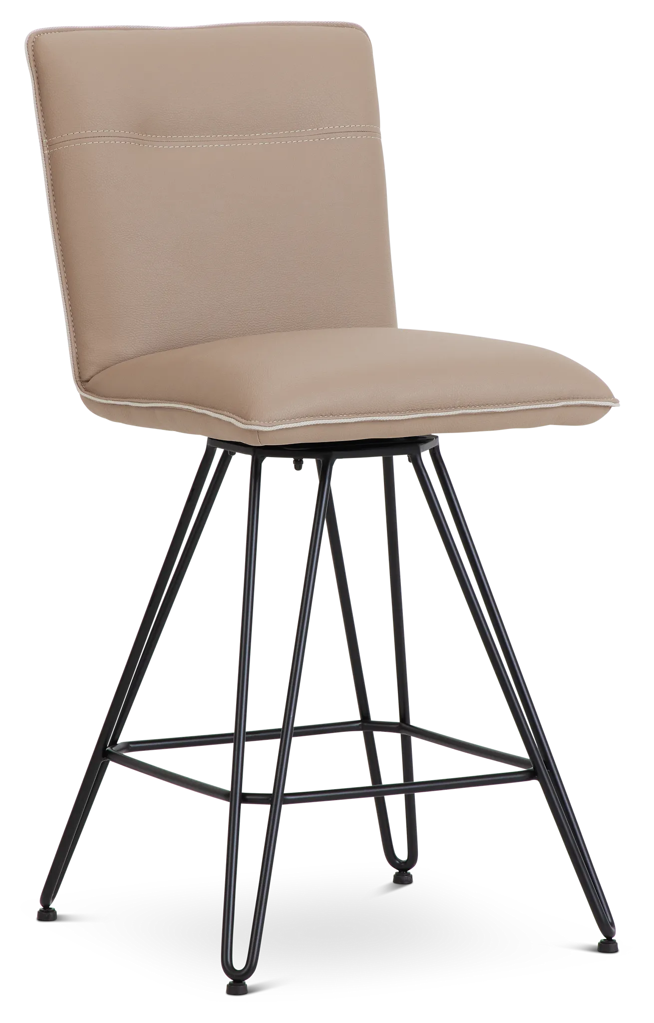 Demi Taupeswivel 24" Upholstered Barstool