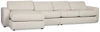 Brantley Light Beige Fabric Small Left Chaise Sectional
