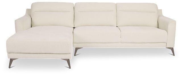 Talia Light Beige Fabric Left Chaise Sectional