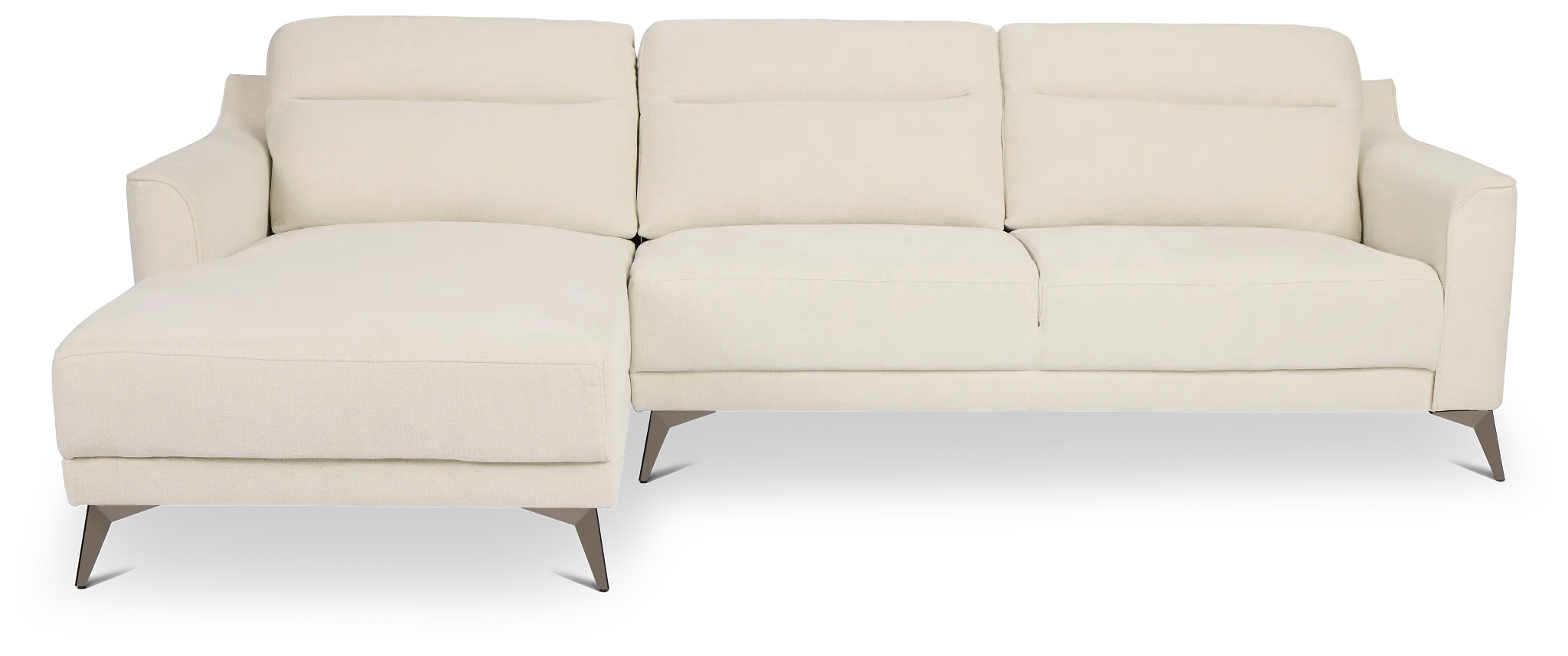 Talia Light Beige Fabric Left Chaise Sectional