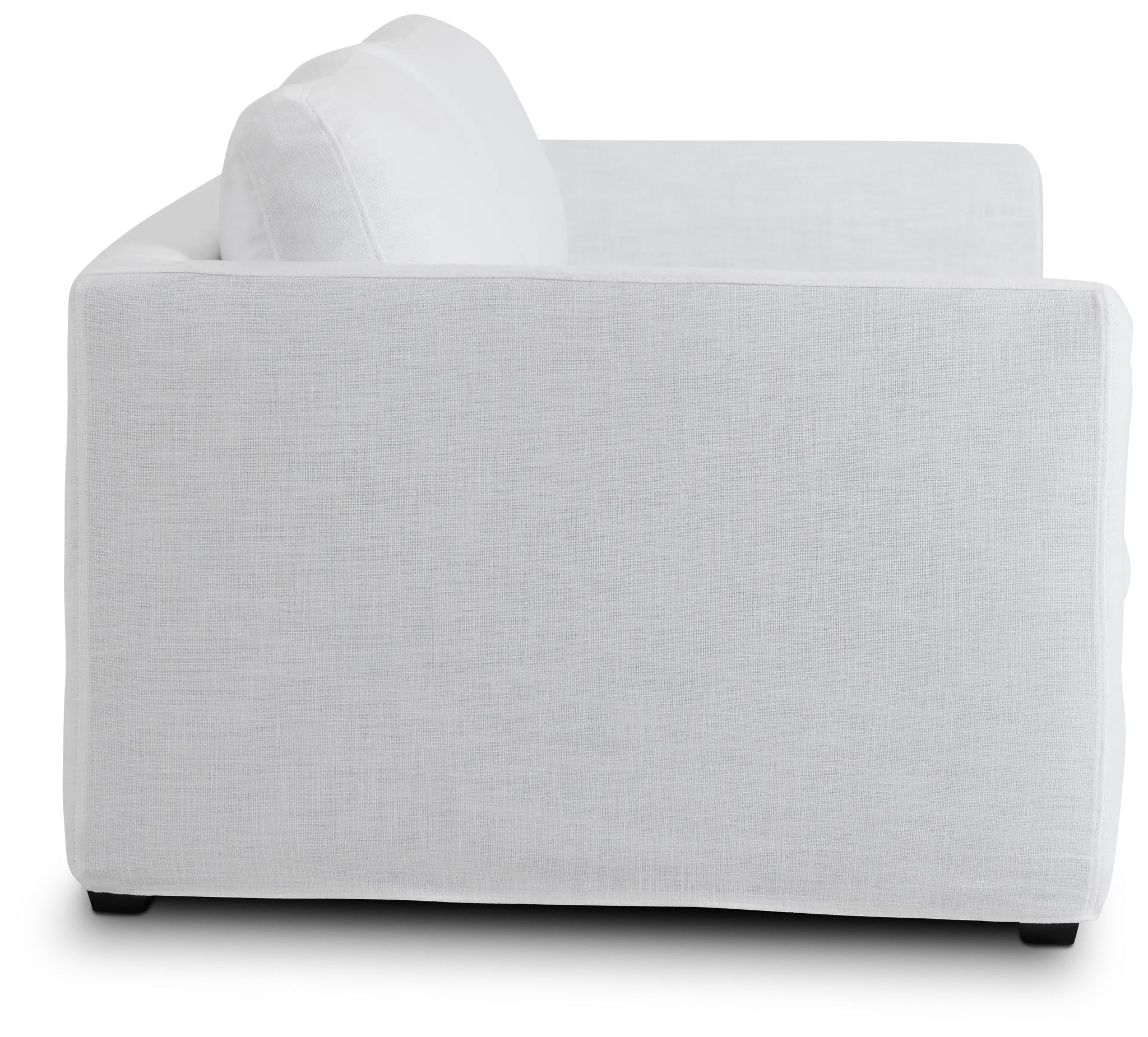 Willow 89" White Fabric Sofa